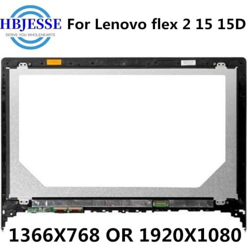 15.6 Touch Screen Assembly for lenovo flex 2-15 flex 2 15 Assembly with Frame LCD Display Panel FHD 1920*1080 HD 1366*768 30pins