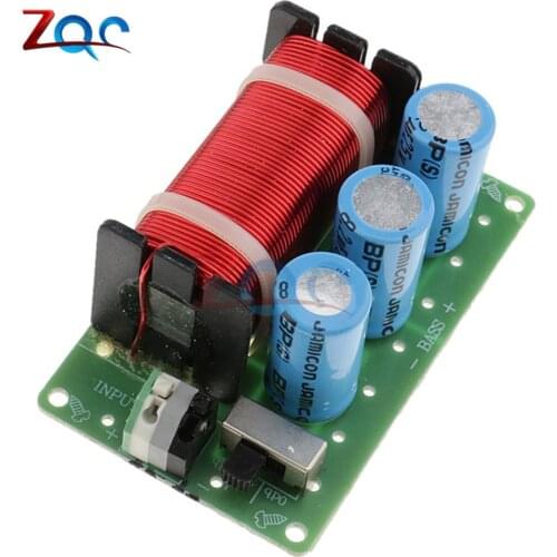 200W Home Subwoofer Super Bass Frequency Divider 4-8 ohm Audio Crossover for 5-8 inch Speakers Bass Adjustable
