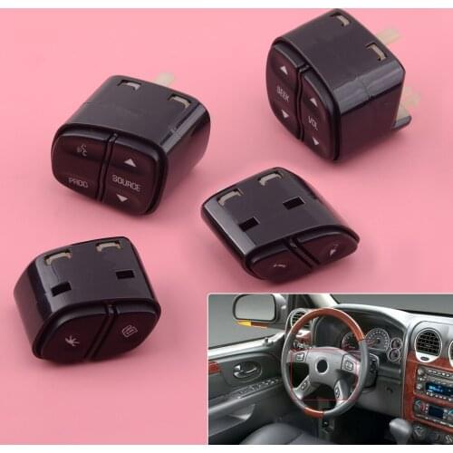 4pcs Steering Wheel Radio Volume Control Switch Push Buttons Fit For Chevrolet Avalanche Silverado Tahoe 21997738 21997739