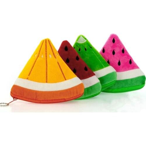 Novelty NEW Summer Watermelon , Lemon Fruit - 10CM Plush Pocket Coin Purse Wallet Pouch Case BAG ; Hand Key BAG Pouch