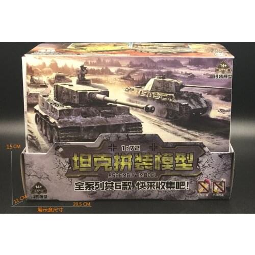 6pcs 1:72 4D Assemble Block Tank Tiger Leopard Grizzly Assault World War II Tank Model DIY Puzzle Toy Collection Gift