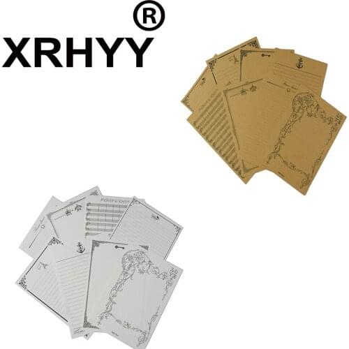 8 Pcs Vintage Stationery Paper Romantic Love Letter Writing Painting Classic Paper Old Style Poetry Note Card Line Paper Letter