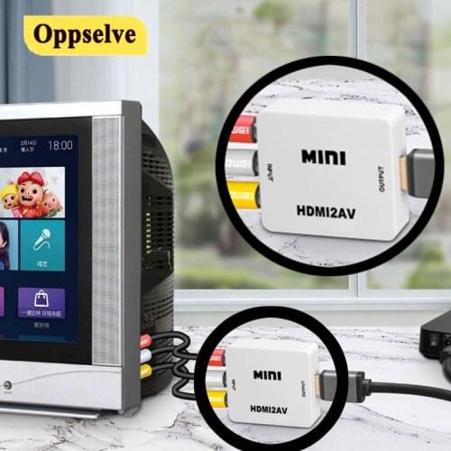 HDMI-compatible to RCA Converter 1080P HD AV/CVSB L/R Video Box HDMI2AV Output HDMI To AV MINI AV2HDMI Adapter Converter Box
