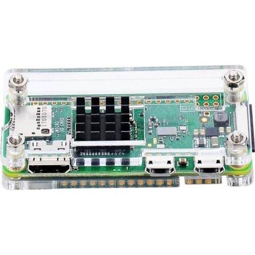 Acrylic Case 4 in 1 Kit for Raspberry Pi Zero W and Pi Zero with Heat Sink