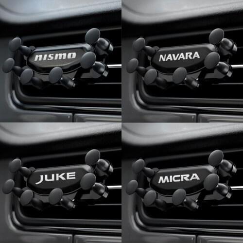 Car Mobile Phone Holder Air Vent Mount Stand No Magnetic Phone Holder for Nissan Nismo X-trail Almera Qashqai Tiida Juke navara