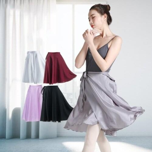Ballet skirt women dance skirt ballerina chiffon skirt knee length tie up ballet tutu women dance wear leotard tutu dress ballet