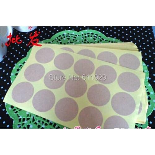 Free shipping blank round kraft paper seal stickers dia.3.5cm/gift packing labels/DIY baking decorated stickers 600 pcs a lot