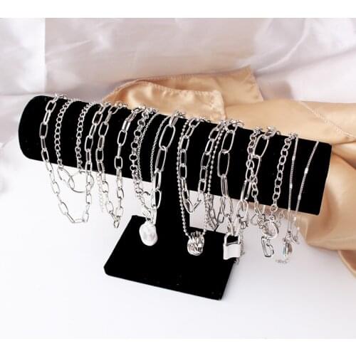 Bohemia Heart Pearl Circle Pendant Necklace for Women 2021 Clavicle Chain Jewelry Sexy Beach Punk Short Necklace Collares Gift