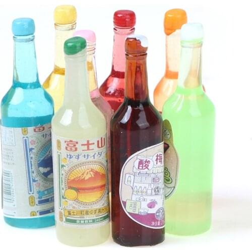 5Pcs Dollhouse Resin Soda Water Bottles with Beautiful Design And Excellent Workmanship