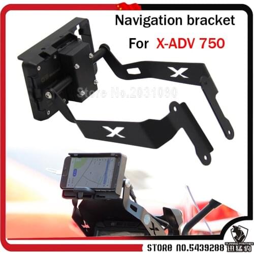 Black Mobile Phone Navigation Bracket Motorcycle USB Charging and Wireless charging Mount For HONDA X-ADV 750 XADV750 X ADV 750
