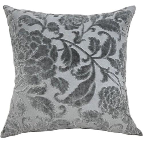 Decorative Luxury Modern Jacquard Cutting Velvet Vintage Cushion Cover Sofa Throw Pillowcase Seat Cushion Cover Home
