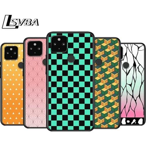 Demon Slayer Tanjirou Nezuko for Google Pixel 5 Pixel 4a 5G Pixel 4a Pixel 4 Pixel 4 XL Silicone Soft Black Phone Case Cover