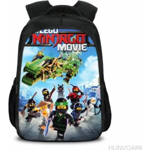 16 Inch Kids Cartoon Ninjago Backpack New Children Teenagers School Rucksack For Girls Boys School Bags Mochila