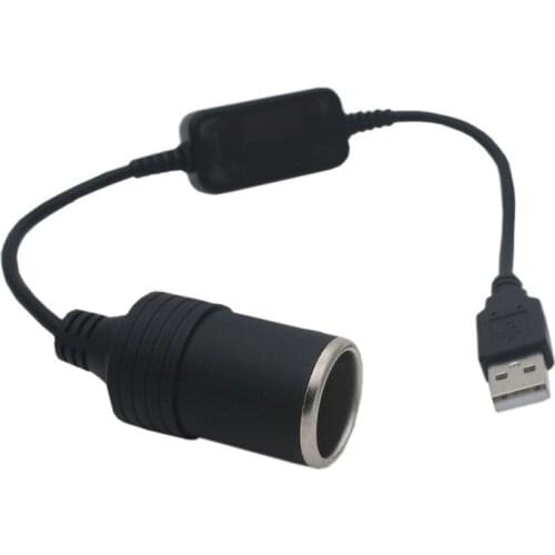 Two Options DC 12V 8W Car Lighter Socket To 5V 2A USB With 35CM Wiring