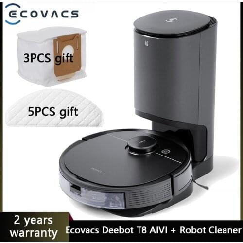 Ecovacs Deebot T8 AIVI + Vacuum Robot Cleaner English Speaking China Version with Multi Floor Mopping Cleaning Robot