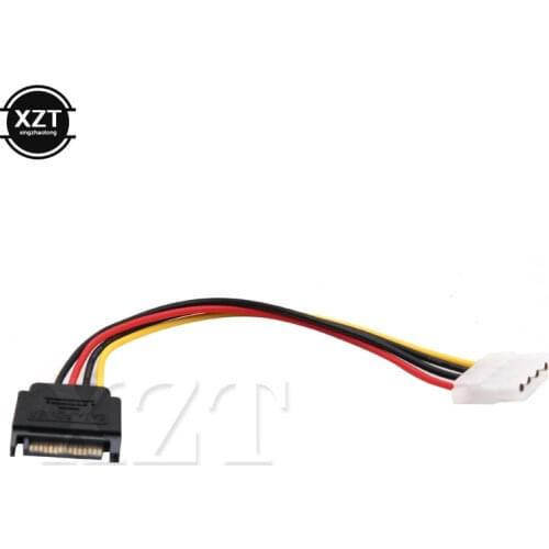 15 Pin SATA Male to 4 Pin Molex Female IDE HDD Power Hard Drive Cable Nov4