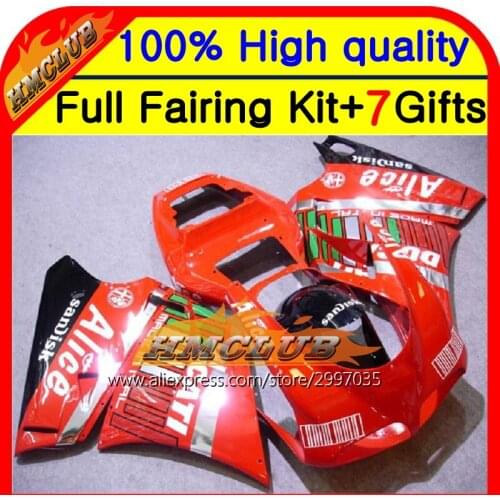 Body For DUCATI Alice red 748 916 996 998 96 97 98 99 00 01 02 5HM59 96-02 1996 1997 1998 2000 Red white blk 2001 2002 Fairing