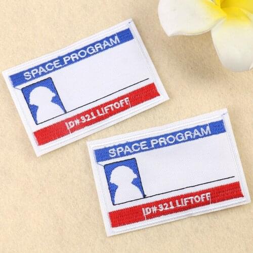 Space Program ID Photo Model Embroidery Cloth Stickers Badge Stickers DIY Clothing Bags Personality Decoration Patch Accessories