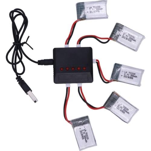 3.7V 300mAH Lipo Battery and Charger For Udi U816 U830 F180 E55 FQ777 FQ17W Hubsan H107 Syma X11C FY530 RC battery Accessory 20C