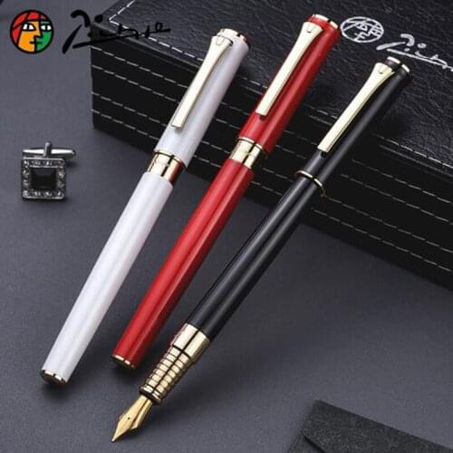 Picasso POLO Metal Creative Fountain Pen Iridium Fine Nib Three Color Gift Box Optional Office & Home & School Writing Gift Pens