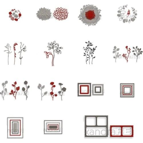 Flower Frame Leaves Metal Metal Cutting Dies Mold Various Card Series Scrapbook Paper Craft Knife Mould Blade Punch Cut Die