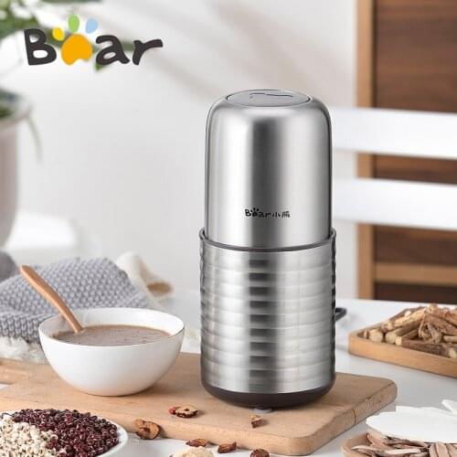 Bear 220V Multifunction Stainless Steel Electric Grinder Automatic Ultra Fine Coffee Grain Powder Grinding Machine EU/AU/UK/US