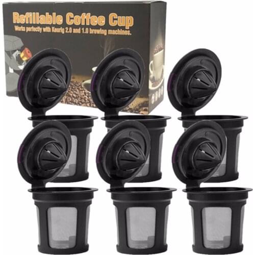 Refillable Coffee Filter Cup Reusable Coffee Pod Filled Capsule Compatible With Keurig 2.0 1.0 K Cup Coffee Makers