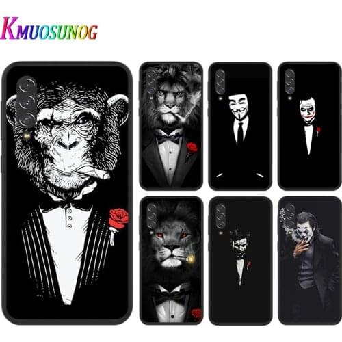 Man Suit Shirt Tie for Samsung Galaxy A42 A51 A90 5G UW A80 A70 A60 A50 A40 A20E A2 Core A10S M30 Phone Case