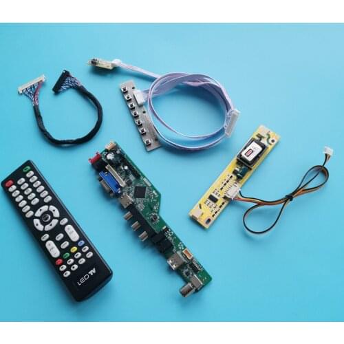 DIY kit for LM190E08/LM170E03 2CCFL LCD monitor universal controller drive board 30 Pin LVDS matrix VGA AV USB 1280*1024