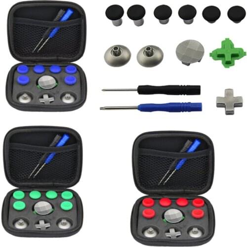 For Xbox One Elite Gamepad Replace D-pad Key Repair Part Kit Multi Color Full Set Joystick Caps For Elite Controller With Tool