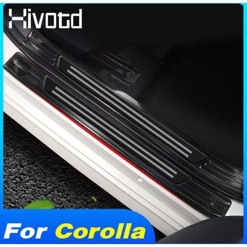 Door Sill Scuff Plate Cover Exterior Protection Accessories Threshold Guard Car Modification For Toyota Corolla Sedan E210 2021
