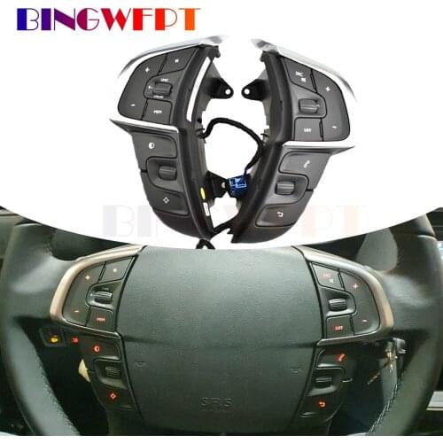 New Multifunction Steering Wheel Switch Button Cruise Control Car Accessories for Citroen C4L 98094657ZD 98115384ZD