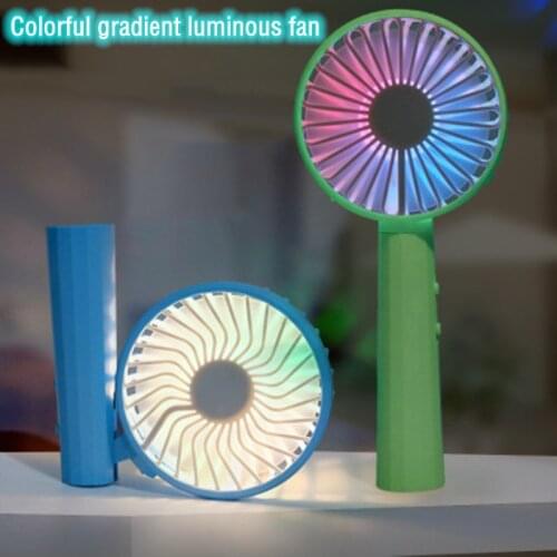 New Folding Luminous Small Fan Pocket Usb Small Fan Mini Handheld Desktop Office Appliances Portable Fan Usb Rechargeable