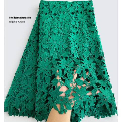 Very Neat Embroidery Soft Skin Guipure Lace 5 Yards Cupion Cord Lace Fashionable Modern Traditional West African Inspire Fabric