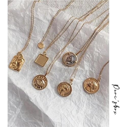 PerisBox 925 Sterling Silver Coin Pendant Necklace for Women Mini Malachite Pendants Medallion Layered Necklaces Statement