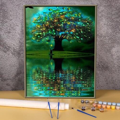 Landscape Flower Coloring By Numbers Painting Kit Oil Paints 50*70 Paiting By Numbers Decoration Children Handicraft