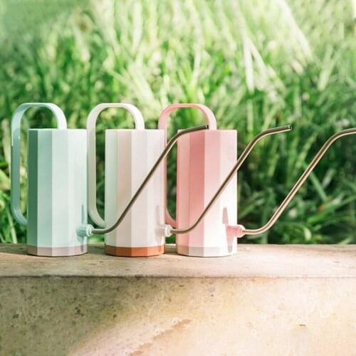1.2L Plastic Watering Cans Garden Planting Sprinkler Pot Stainless Steel Long Mouth Watering Kettle Gardening Spray Tools