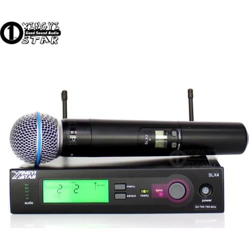 Professional Wireless Microphone System SLX2 Cordless Handheld Mic Digital Receiver For SLX24 Beta58 Karaoke Singer Bar Show KTV