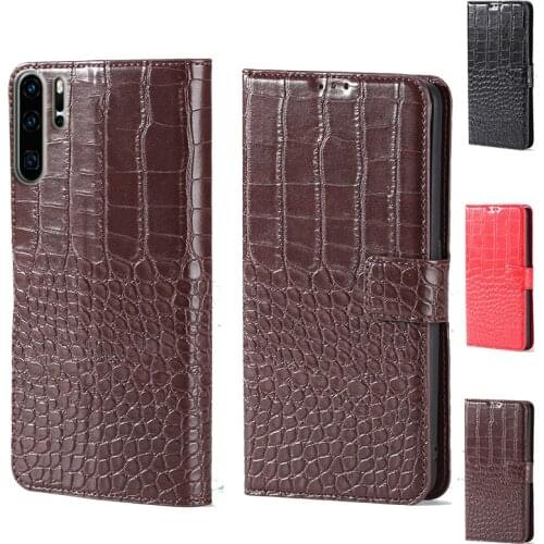 Luxury Crocodile design Flip Leather Wallet Phone Case For Huawei P30 Pro Stand Function Phone cover card slot