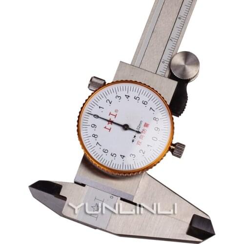 Vernier Caliper 0-300mm 0.02mm With Watch High Precision Stainless Steel Table Vernier Caliper Measuring Tool 171-126A