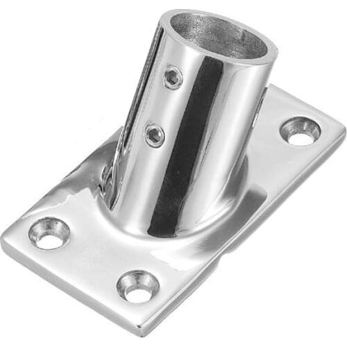 Stainless Steel Boat Hand Rail Fittings 45 Degree Stainless Steel 22 and 25mm Round Base