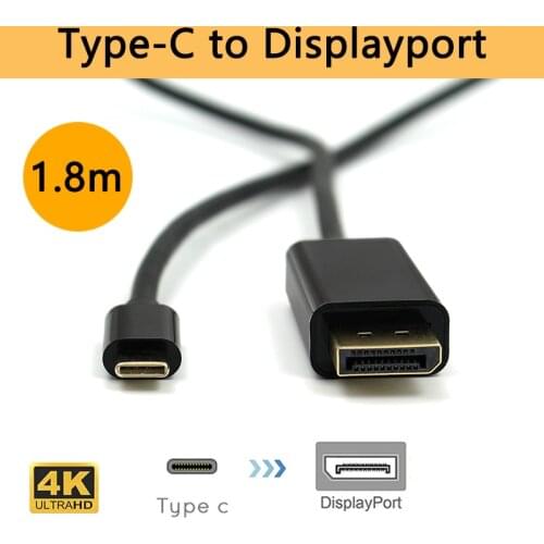 Type-C USB3.1 USB C to DP Cable Displayport usb c Male HDMI 4k Converter Adapter Swither for PC Display Laptop Projector 1.8m