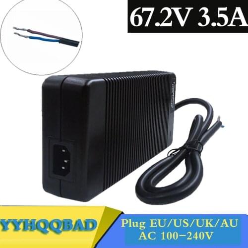 252W 67.2V 3.5A Lithium Battery Charger for 16Series 60V Li-ion Ebike E-bike Charger High quality Free Shipping