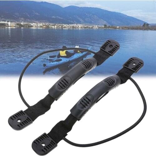 1 pair Kayak Canoe Boat Side Mount Carrying Handle with Bungee Equipment For Outdoor Sport Accessories