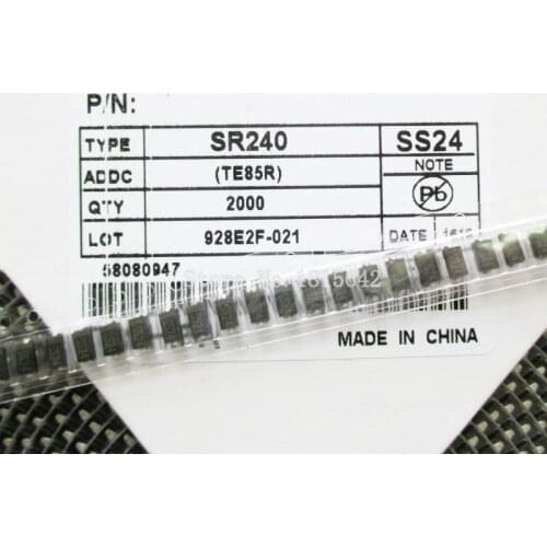 100PCS/LOT SCHOTTKY DIODE SS24 2A 40V SMA/DO-214AC SMD SR240