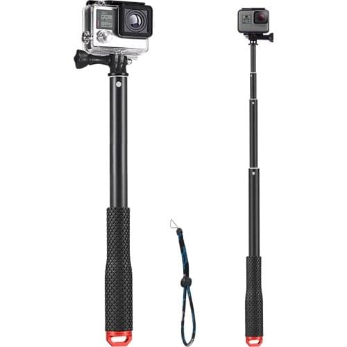 19Inch Adjustable Selfie Pole Extendable Telescopic Monopod Stick for GoPro Hero 5 4 3+ 3 2 Camera