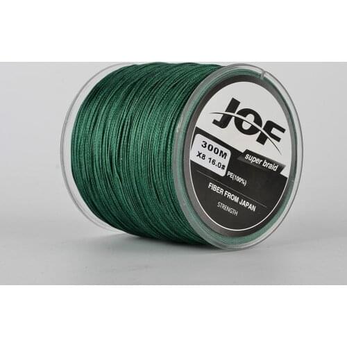 2021 300M 8-strands PE Braided Anti-bait Fishing Line Corrosion Resistant Sea Water Fishing Gear (Dark Green)