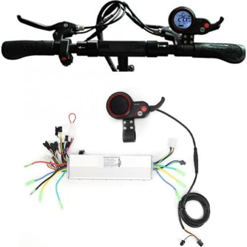 24V 36V 48V 250-350W E-bike Controller Electric Bike Electric Scooter LCD Instrument Controller Thumb Throttle Double-Drive Set