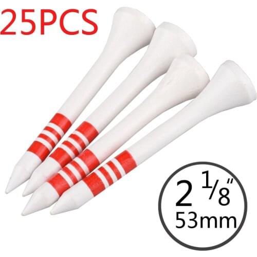 25pcs/pack Professional Golf Tees 53mm Wooden Golf Wood Tees