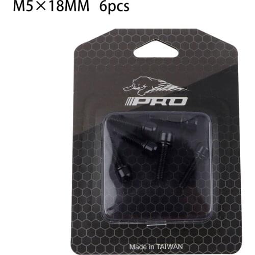 6pcs M5*18mm Plated MTB Bicycle Steering Handlebar Stem Screws Bolts Mountain Dead Fly Road Folding Bike Handle Riser Screw